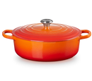 Cocotte ronde basse en fonte émaillée