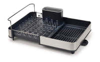 Égouttoir à Vaisselle Extensible En Inox – Pliable, Avec Porte-Ustensiles – Blanc – Pour Petites Cuisines - 9