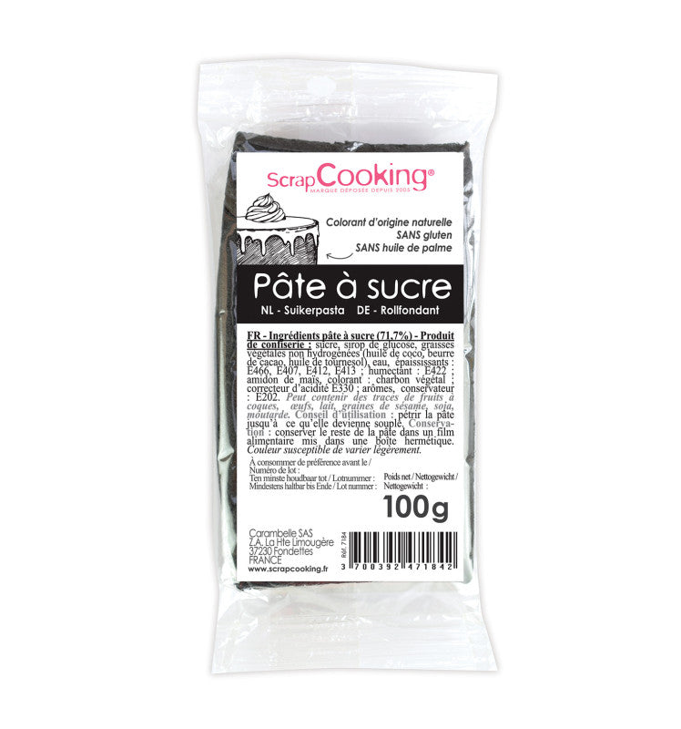 Pâte à sucre noire 100g SCRAPCOOKING® - Culinarion