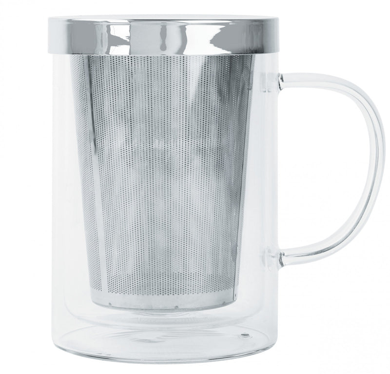 Mug en verre avec filtre à thé- Verbena