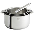 Pack de 3 casseroles avec poignée zénith amovible - Cristel