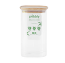 Boîte de conservation empilable carré en verre et bambou 1,4 L PEBBLY