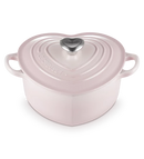 Cocotte cœur en fonte émaillée rose Shell Pink | LE CREUSET