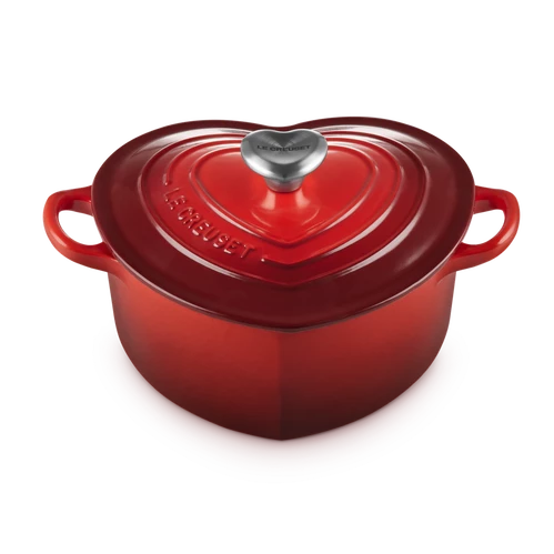 Cocotte cœur en fonte émaillée rouge Cerise | LE CREUSET