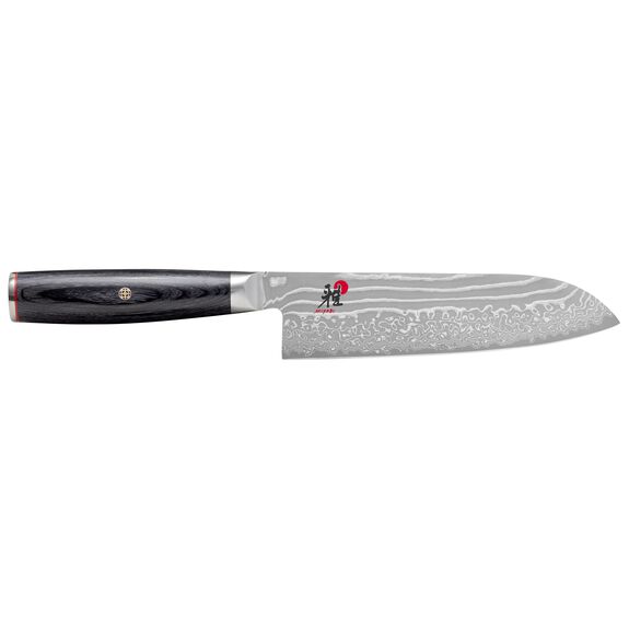 Couteau japonais Santoku 18 cm avec lame damassé | MIYABI