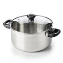 Faitout en inox compatible induction avec couvercle en verre | BEKA