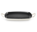 Gril rectangulaire en fonte émaillée blanc meringue | LE CREUSET