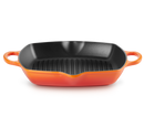 Gril carré profond en fonte émaillée orange volcanique | LE CREUSET