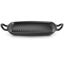 Gril rectangulaire en fonte émaillée noir mat | LE CREUSET
