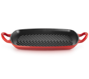 Gril rectangulaire en fonte émaillée rouge cerise | LE CREUSET