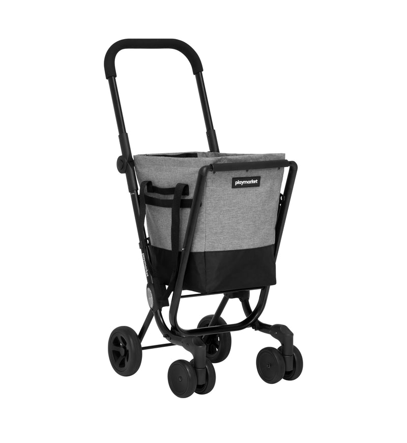 Poussette de marché noir et gris Easy Go | PLAYMARKET