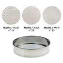 Tamis en inox avec 3 grilles interchangeables inox  | LOUIS TELLIER