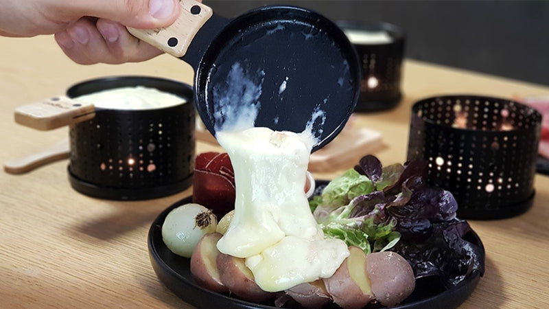 Lot de 4 appareils à raclette à la bougie