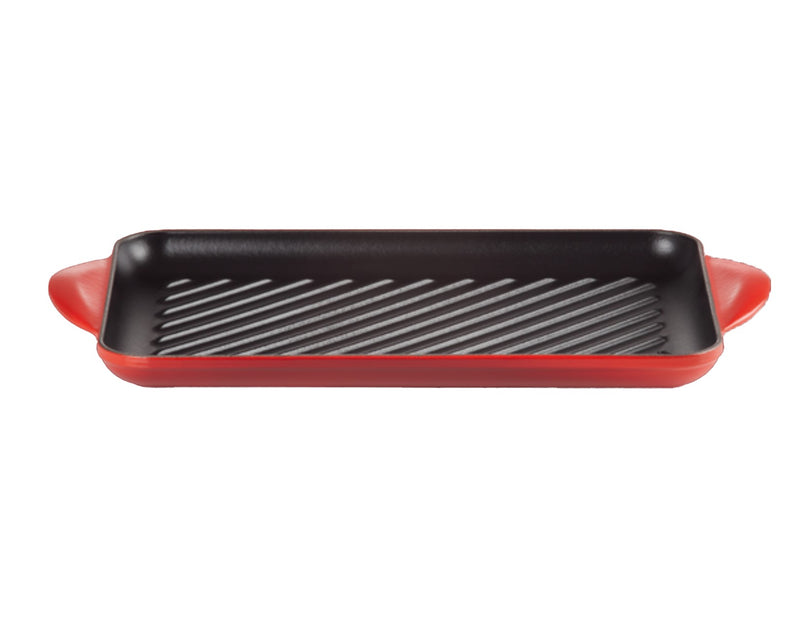 Gril rectangulaire en fonte émaillée Rouge Cerise | LE CREUSET