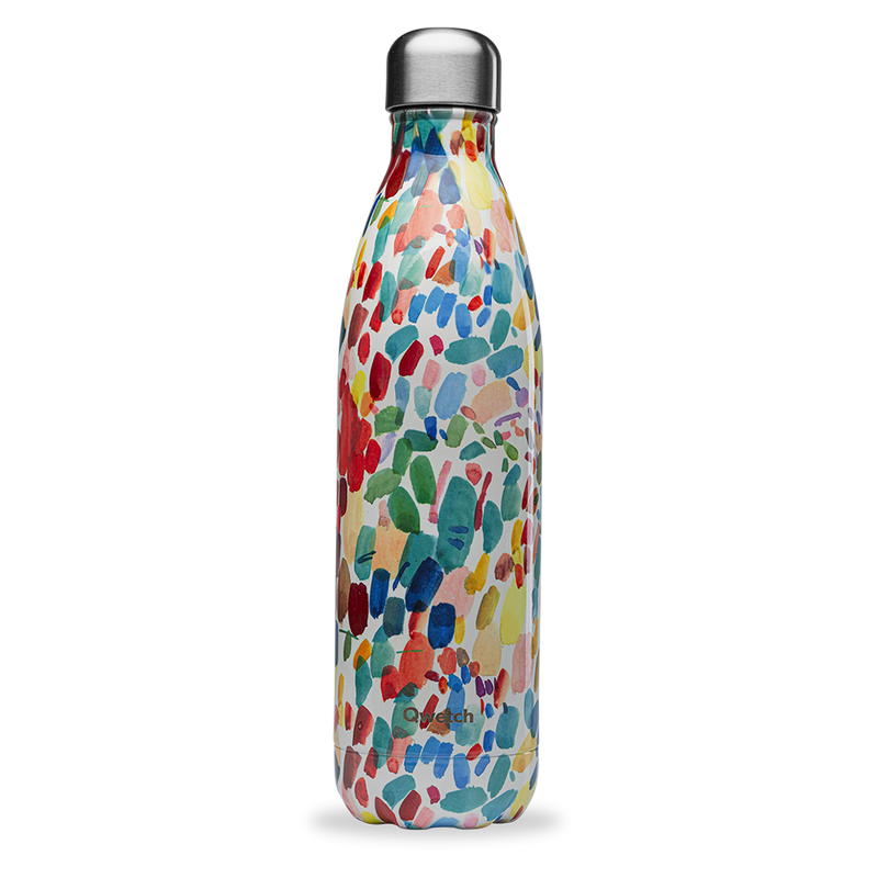 Bouteille isotherme et étanche Arty 750 ml avec ses motifs coups de pinceaux multicolores