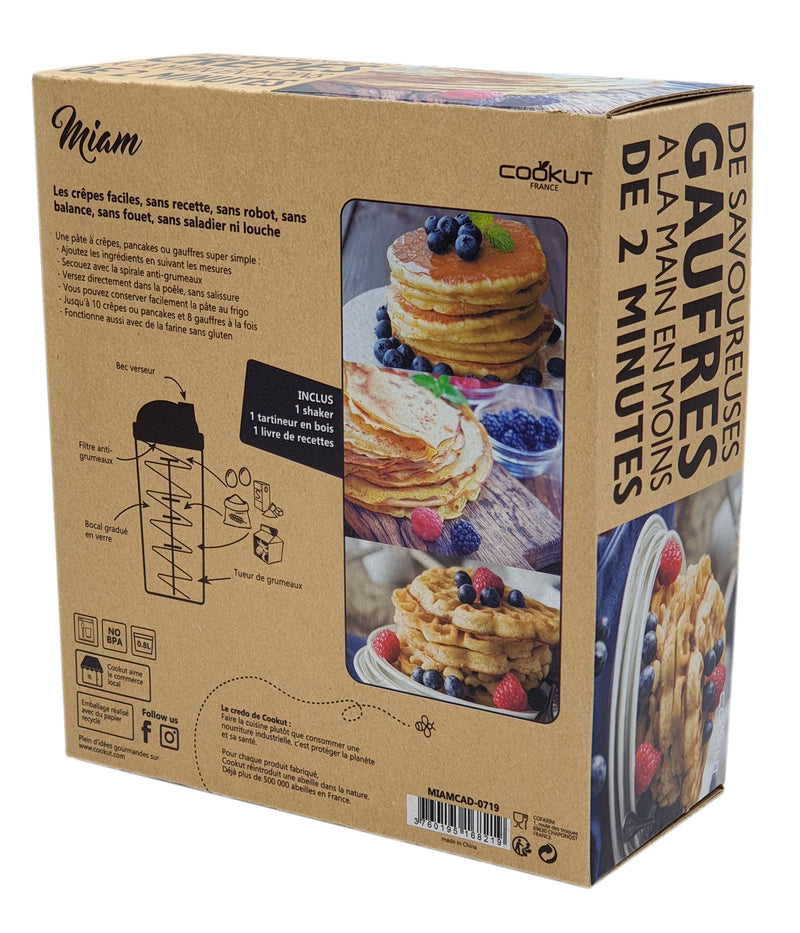 Packaging du coffret shaker à crêpes