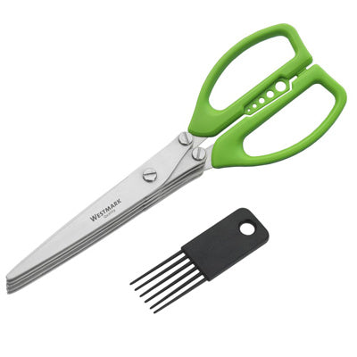 Ciseaux à herbes verts avec peigne de nettoyage WESTMARK