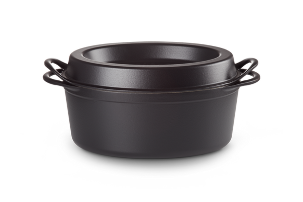 Cocotte ovale noire doufeu en fonte émaillée LE CREUSET