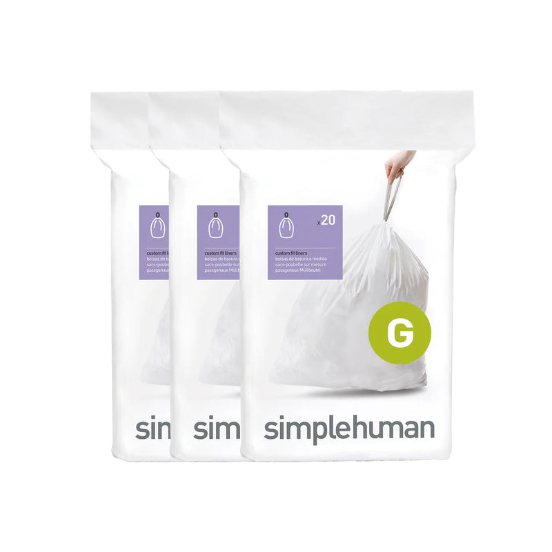 Lot de 60 sacs poubelle G 30 L SIMPLE HUMAN