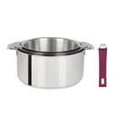 Série de 3 casseroles inox Mutine amovible + 1 poignée