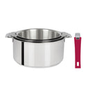 Série de 3 casseroles inox Mutine amovible + 1 poignée