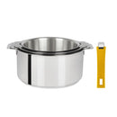 Série de 3 casseroles inox Mutine amovible + 1 poignée